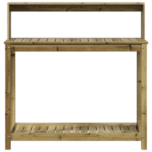 vidaXL Potting Table with Shelves 108x50x109.5 cm Impregnated Wood Pine