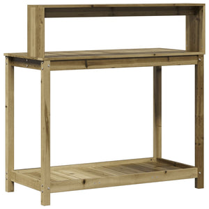 vidaXL Potting Table with Shelves 108x50x109.5 cm Impregnated Wood Pine