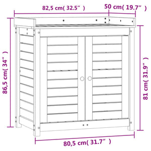 vidaXL Potting Table with Shelves 82.5x50x86.5 cm Solid Wood Pine