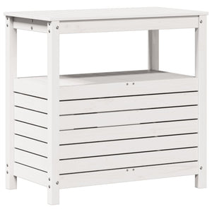 vidaXL Potting Table with Shelves White 82.5x45x81 cm Solid Wood Pine