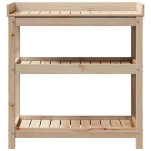 vidaXL Potting Table with Shelves 82.5x45x86.5 cm Solid Wood Pine