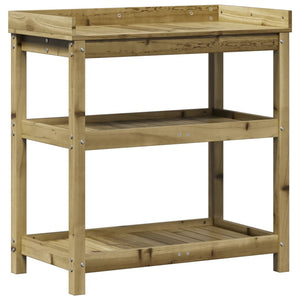 vidaXL Potting Table with Shelves 82.5x45x86.5 cm Impregnated Wood Pine