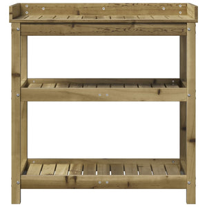 vidaXL Potting Table with Shelves 82.5x45x86.5 cm Impregnated Wood Pine