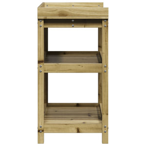 vidaXL Potting Table with Shelves 82.5x45x86.5 cm Impregnated Wood Pine