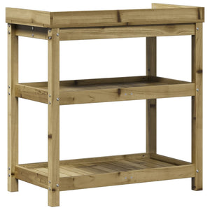 vidaXL Potting Table with Shelves 82.5x45x86.5 cm Impregnated Wood Pine