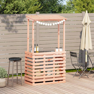 vidaXL Outdoor Bar Table with Roof 112.5x57x195.5 cm Solid Wood