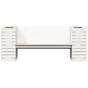 vidaXL Planter Bench White 167.5x60x65 cm Solid Wood Pine