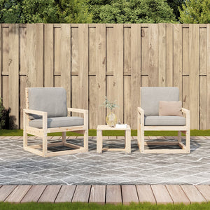 vidaXL 3 Piece Garden Lounge Set Solid Wood Pine