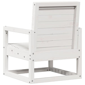 vidaXL 3 Piece Garden Lounge Set White Solid Wood Pine