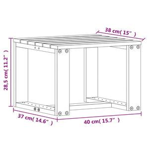 vidaXL 3 Piece Garden Lounge Set White Solid Wood Pine