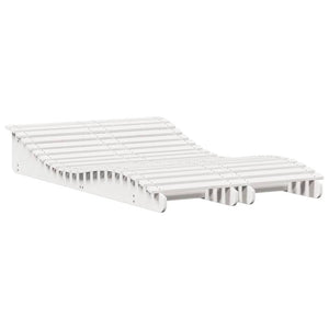 vidaXL Sun Loungers 2 pcs White 205x60x31.5 cm Solid Wood Pine