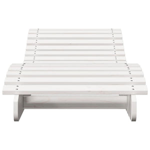 vidaXL Sun Loungers 2 pcs White 205x60x31.5 cm Solid Wood Pine