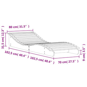 vidaXL Sun Lounger 205x80x31.5 cm Solid Wood Douglas