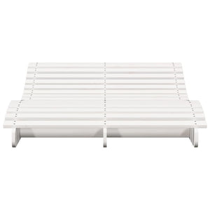 vidaXL Sun Lounger White 205x110x31.5 cm Solid Wood Pine