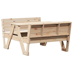 vidaXL Picnic Table for Kids 88x122x58 cm Solid Wood Pine