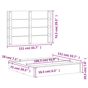 vidaXL Sandpit with Cover 111x111x19.5 cm Solid Wood Pine