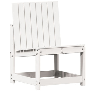 vidaXL Garden Chair White 50.5x55x77 cm Solid Wood Pine