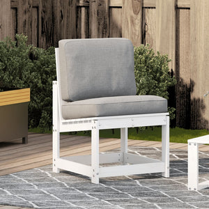 vidaXL Garden Chair White 50.5x55x77 cm Solid Wood Pine