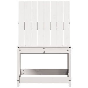 vidaXL Garden Chair White 50.5x55x77 cm Solid Wood Pine