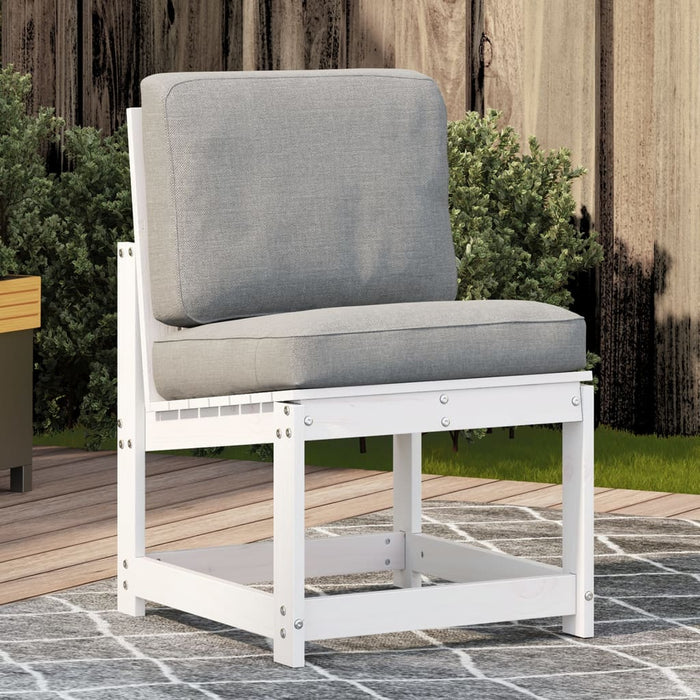 vidaXL Garden Chair White 50.5x55x77 cm Solid Wood Pine