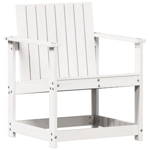 vidaXL Garden Chair White 62x56x77 cm Solid Wood Pine