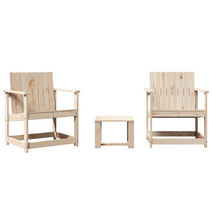 vidaXL 3 Piece Garden Lounge Set Solid Wood Pine