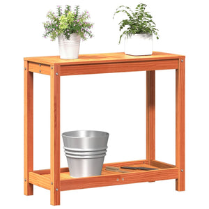 vidaXL Potting Table with Shelf Wax Brown 82.5x35x75 cm Solid Wood Pine