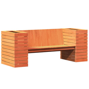 vidaXL Planter Bench Wax Brown 167.5x60x65 cm Solid Wood Pine