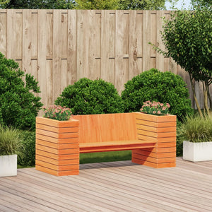 vidaXL Planter Bench Wax Brown 167.5x60x65 cm Solid Wood Pine