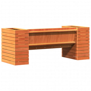 vidaXL Planter Bench Wax Brown 167.5x60x65 cm Solid Wood Pine