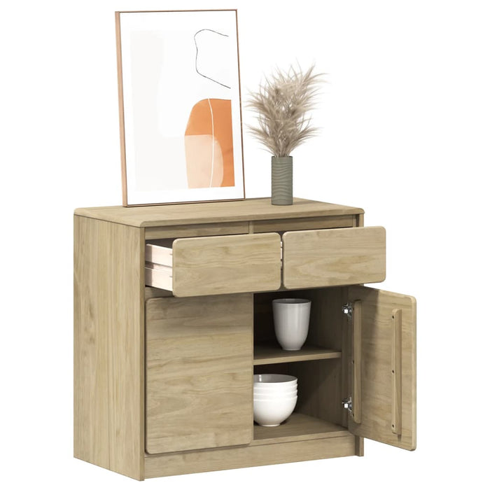 vidaXL Sideboard SAUDA Oak 80x43x75.5 cm Solid Wood Pine