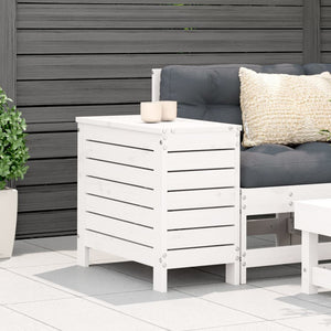 vidaXL Garden Footstool White 62x31.5x52 cm Solid Wood Pine