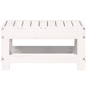 vidaXL Garden Footstool White 62x30x32 cm Solid Wood Pine