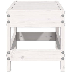 vidaXL Garden Footstool White 62x30x32 cm Solid Wood Pine