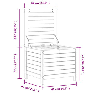 vidaXL Garden Footstool 62x63.5x53.5 cm Solid Wood Pine