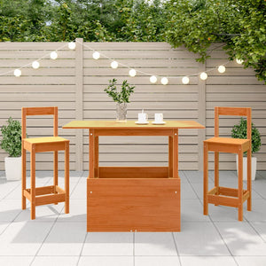 vidaXL Garden Table Wax Brown 100x50x75 cm Solid Wood Pine