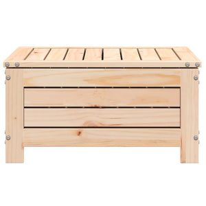 vidaXL Garden Footstool with Cushion Solid Wood Pine