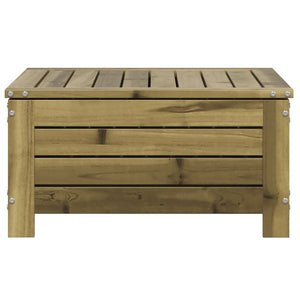 vidaXL Garden Footstool with Cushion Impregnated Wood Pine