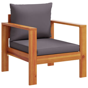 vidaXL Garden Chair with Cushions Solid Wood Acacia