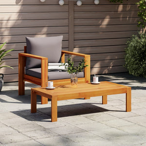 vidaXL Garden Chair with Cushions Solid Wood Acacia