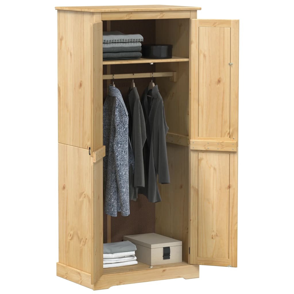 vidaXL Wardrobe Corona 76x50x170 cm Solid Wood Pine