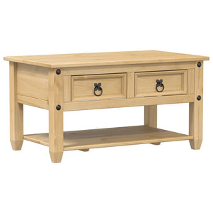 vidaXL Coffee Table with Drawers Corona 85x50x45 cm Solid Wood Pine