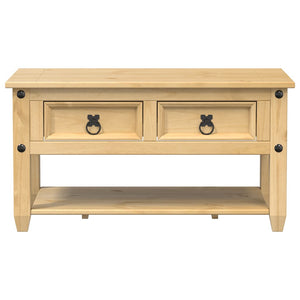 vidaXL Coffee Table with Drawers Corona 85x50x45 cm Solid Wood Pine