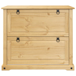 vidaXL Shoe Cabinet Corona 99x32x85 cm Solid Wood Pine
