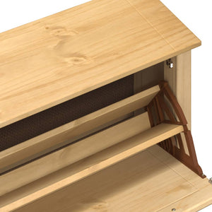 vidaXL Shoe Cabinet Corona 99x32x124.5 cm Solid Wood Pine