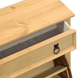 vidaXL Shoe Cabinet Corona 99x32x138 cm Solid Wood Pine