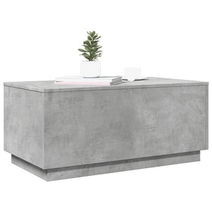 vidaXL Coffee Table with LED Lights Concrete Grey 90x50x40 cm