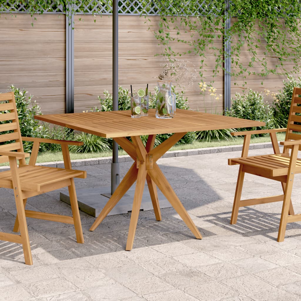 vidaXL Garden Table Square 110x110x75 cm Solid Wood Acacia