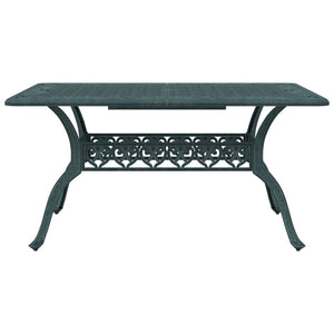 vidaXL Garden Table Green 150x90x72 cm Cast Aluminium