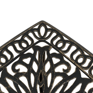 vidaXL Garden Table Bronze 53x53x53 cm Cast Aluminium